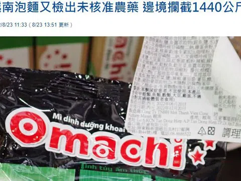 Đài Loan tiêu hủy lô hàng mì ăn liền Omachi nhập từ Việt Nam vì có chất cấm