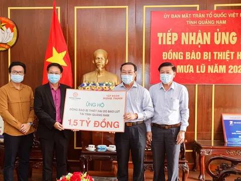 TẬP ĐOÀN HƯNG THỊNH ỦNG HỘ 3 TỶ ĐỒNG HỖ TRỢ ĐỒNG BÀO  BỊ THIỆT HẠI DO BÃO SỐ 9 TẠI TỈNH QUẢNG NAM VÀ QUẢNG NGÃI