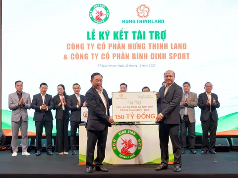 Topenland và Hưng Thịnh Land tài trợ 300 tỷ cho CLB bóng đá Topenland Bình Định trong 3 mùa giải V.League 2021 - 2023